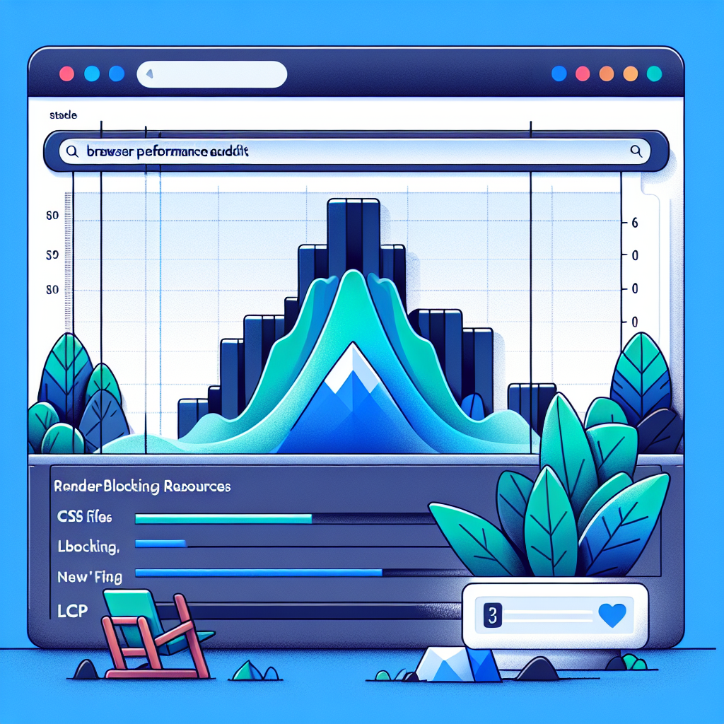 Browser waterfall showing render-blocking CSS and LCP element