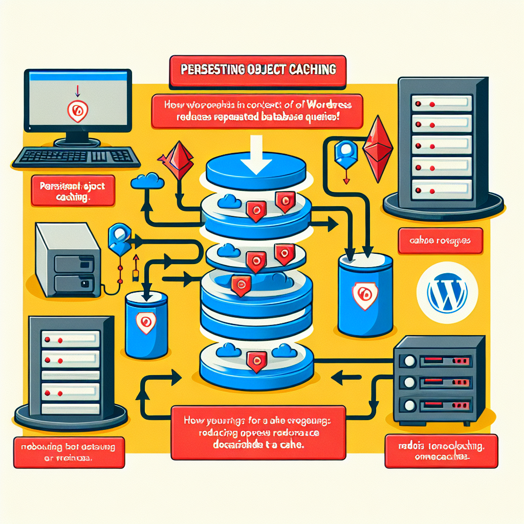 Diagram of WordPress object caching reducing database queries