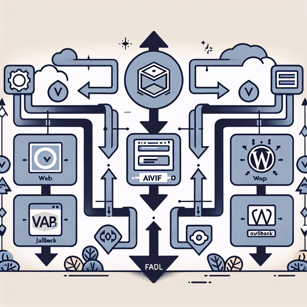 Browser selecting AVIF, WebP, or JPEG fallback in WordPress