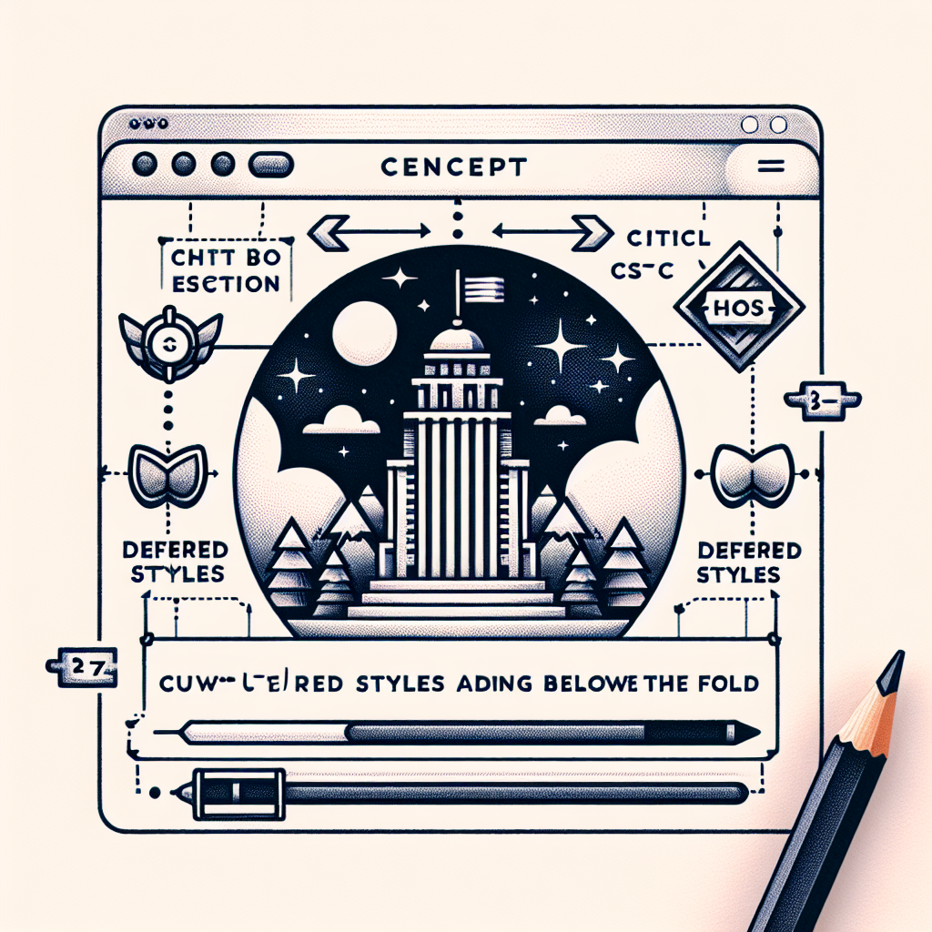 Critical CSS and deferred styles diagram for a WordPress page