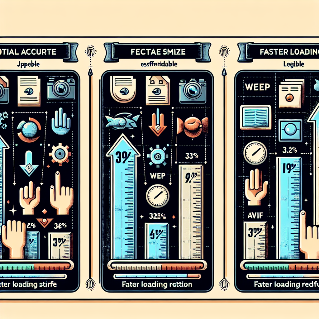 Comparison of JPEG, WebP, and AVIF image formats for website performance